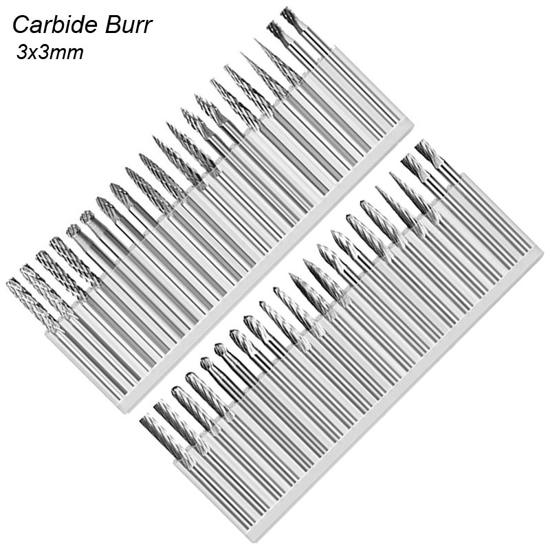 Woodworking Rasps And Files - 3mm Shank Tungsten Carbide Burr 1/8