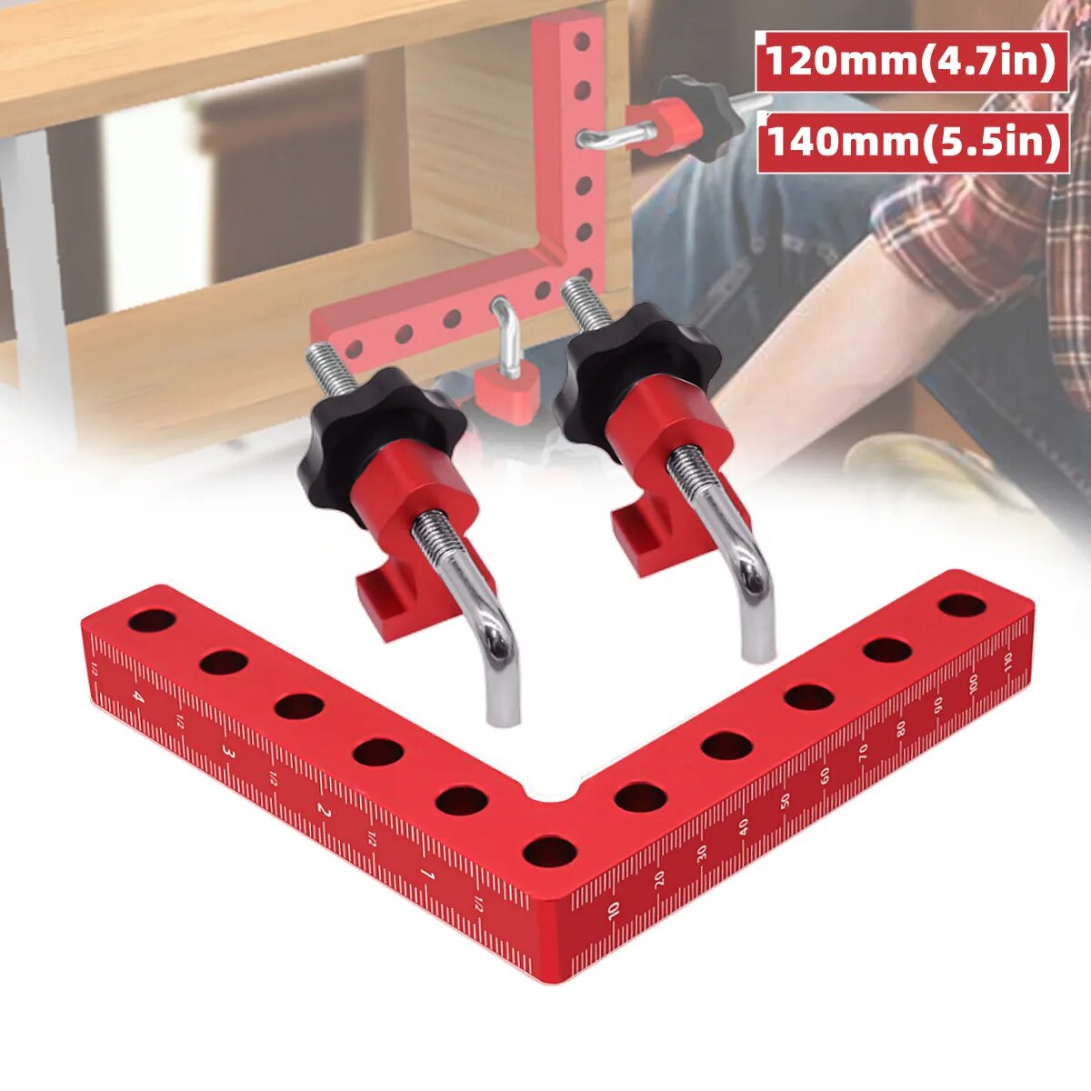 Woodworking Classes - 1Set 90 Degree Positioning Squares Aluminum