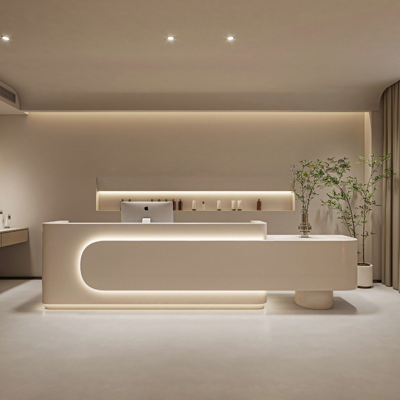 Woodworking Institute - Modern Luxury Reception Desk Beauty Institute