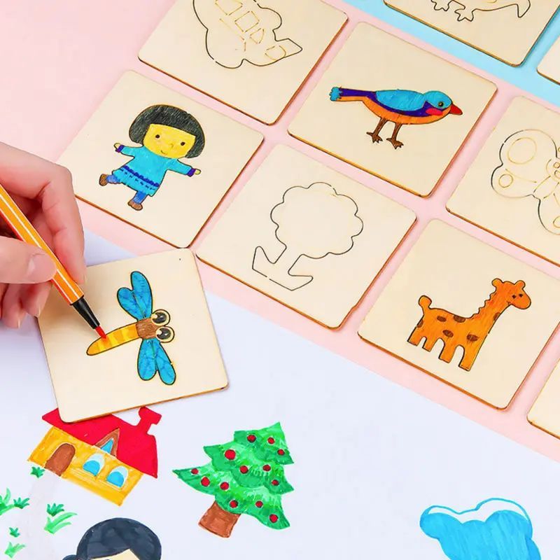 42pcs Wooden DIY Drawing Templ - Woodworking Kit review and price