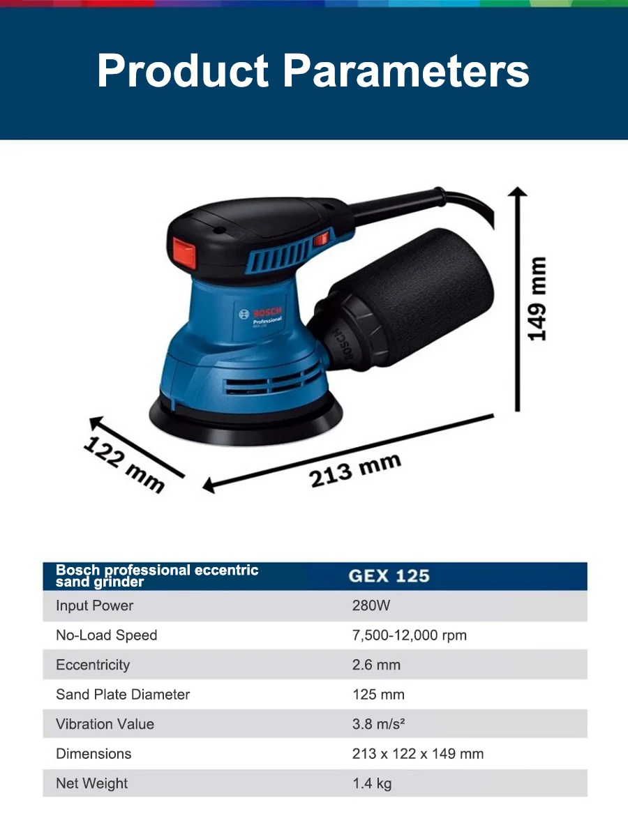 Bosch GEX125 280W Multifunctio - Woodworking Machines review and price