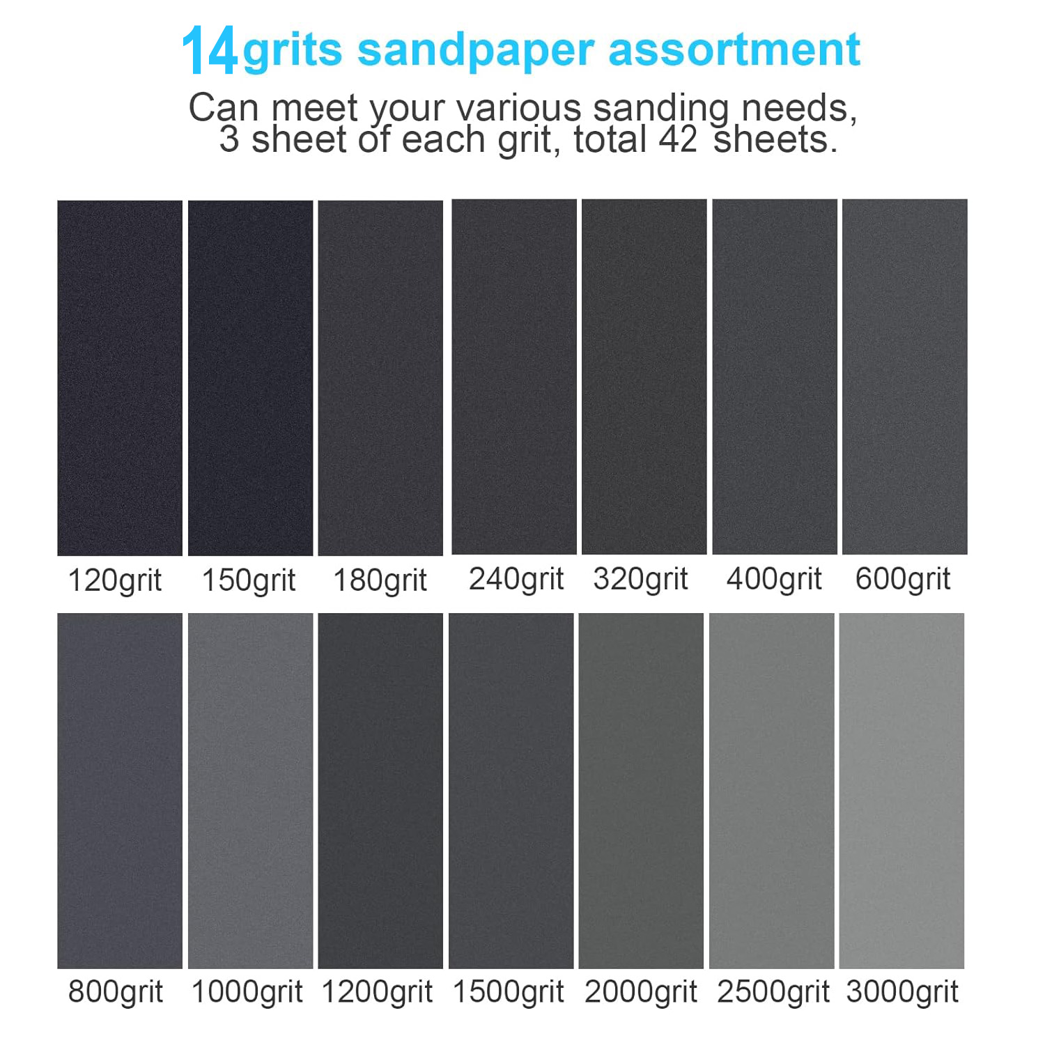 42Pcs Dry Wet Sandpaper Set, 1 - Woodworking Kit review and price